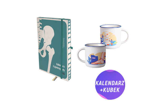 Pakiet: Kalendarz fizjoterapeuty 2026 + Kubek emaliowany Pakiet: Kalendarz fizjoterapeuty 2026 + Kubek emaliowany